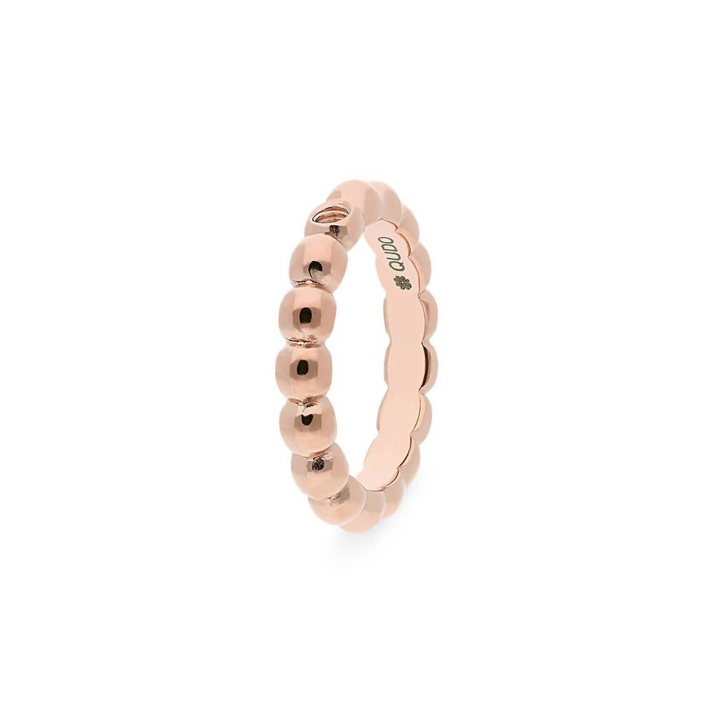 NEW QUDO women's basic veroli ring in rose gold
